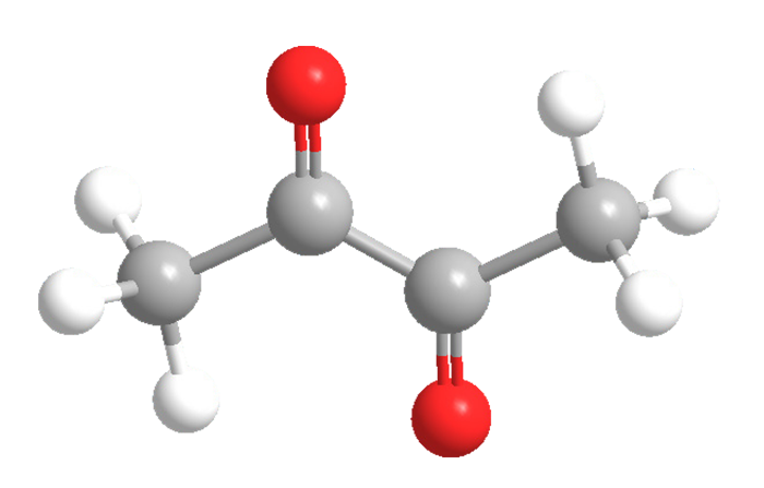 Cấu tạo phân tử của Diacetyl